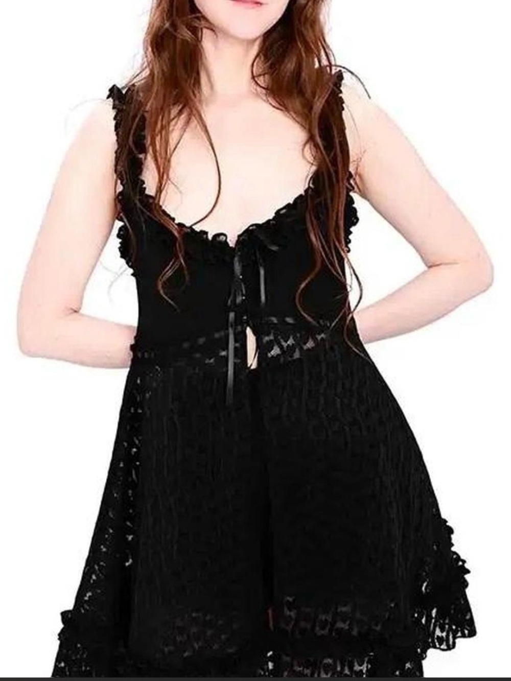 Foxblood Marleigh Black Lace Dress
